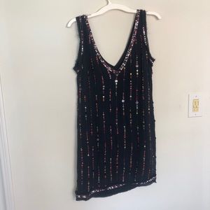Anthropologie Beaded Mini Dress Size Small